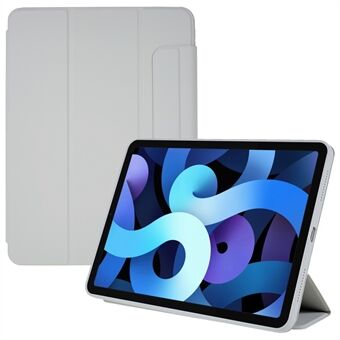 Avtakbart 2-i-1 nettbrettetui for iPad Air (2022) / (2020), Trifold Stand PU-skinndeksel Magnetisk absorpsjon TPU + akrylskall med kameraramme