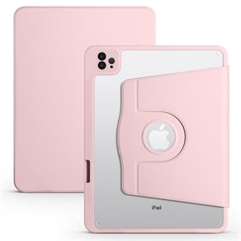 For iPad Pro 11 (2020) / (2021) / (2022) / iPad Air (2020) / (2022) Rotary Kickstand nettbrettetui PU-skinn + akrylbeskyttelsesdeksel