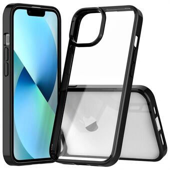 TPU Bumper Akryl bakdeksel for iPhone 14 6,1 tommer, gjennomsiktig støtsikkert mobiltelefondeksel