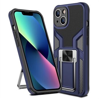 Armour Series for iPhone 14 6,1 tommers bilfeste Magnetic Attraction Kickstand Design Hard PC + Myk TPU Anti- Scratch telefondeksel