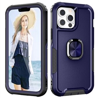 For iPhone 14 6,1 tommers fallsikker TPU + PC Hybrid telefonveske Beskyttende bakdeksel med stativ