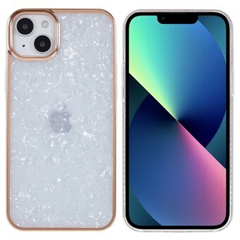 For iPhone 14 6,1 tommers skallmønster IMD galvanisering TPU+akryl telefondeksel bakdeksel