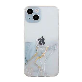 Embossing Marble Pattern Deksel for iPhone 14 6,1 tommer, støtsikkert slitasjebestandig TPU-mobildeksel