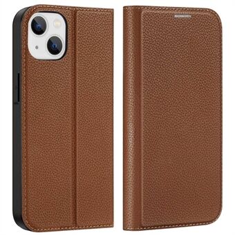 DUX DUCIS Skin X2 Series for iPhone 14 6,1 tommers autoabsorbert telefonveske i skinn Anti- Scratch telefondeksel med kortspor