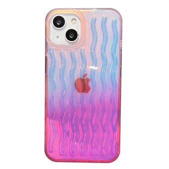 Mobiltelefondeksel for iPhone 14 6,1 tommer, Wave Texture Gradient Color Anti- Scratch PC + TPU telefondeksel