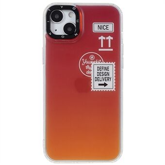 Fallsikkert telefondeksel for iPhone 14 6,1 tommer, laser-IMD-mønstertrykt akryl+TPU-mobilbakdeksel