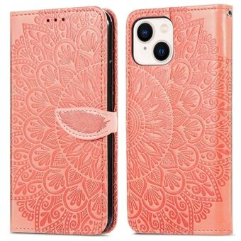 For iPhone 14 6,1 tommers påtrykte Dream Wings Series PU-skinn lommebok Flip Case Stand Magnetisk lukket foliodeksel med stropp