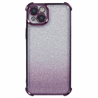 For iPhone 14 Anti-Fall Telefondeksel Glitrende Gradert Elektroplettering TPU Telefonbeskyttelse