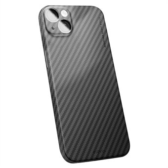 X-LEVEL For iPhone 14 Etui Ultratynn Hard Plast Mobildeksel Karbonfiber Tekstur