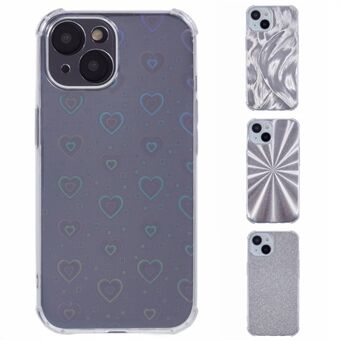 For iPhone 14 Etui Myk TPU Støtsikker Beskyttelsesdeksel med 4 Avtakbare Papirer