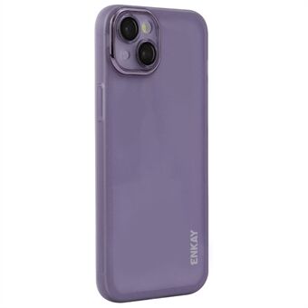 ENKAY HAT PRINCE For iPhone 14 Etui Matt TPU Telefon Deksel med Linsefilm