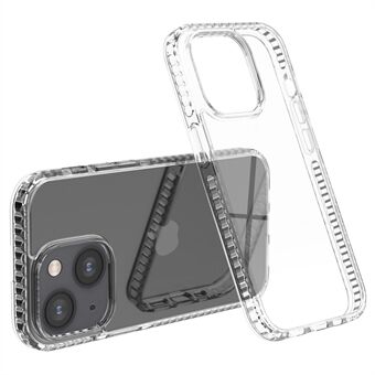 For iPhone 14 Hard Plast med høy overføringsevne + TPU-telefonveske Støtsikkert Slim Fit Mobiltelefondeksel