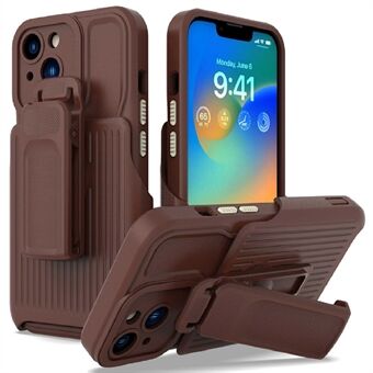 Explorer-serien for iPhone 14 Avtakbar bakklips Kickstand telefonveske PC + TPU støtsikkert hybriddeksel