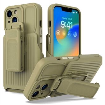 Explorer-serien for iPhone 14 Avtakbar bakklips Kickstand telefonveske PC + TPU støtsikkert hybriddeksel