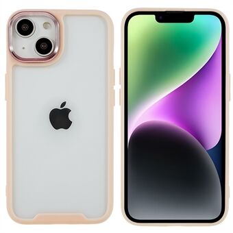 Tykt telefondeksel for iPhone 14, galvaniseringsobjektivramme TPU + akryl beskyttende telefondeksel