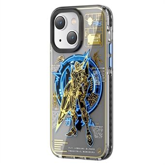 PQY Mecha Series Luminous Magnetic Phone Deksel for iPhone 14, IML galvanisering PET+TPU Anti- Scratch , kompatibel med MagSafe