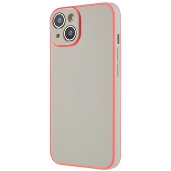 For iPhone 14 Glowing Luminous Frame Telefonveske Ensfarget TPU-kamerabeskyttelse bakdeksel