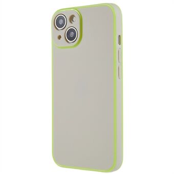 For iPhone 14 Glowing Luminous Frame Telefonveske Ensfarget TPU-kamerabeskyttelse bakdeksel