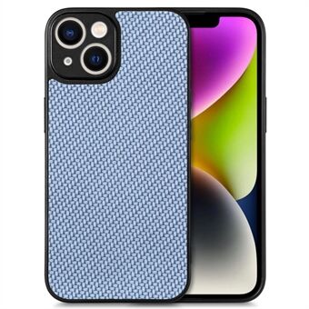 For iPhone 14 Karbonfibertekstur PU-skinnbelagt PC+TPU-beskyttelsesveske Fallbestandig mobiltelefondeksel