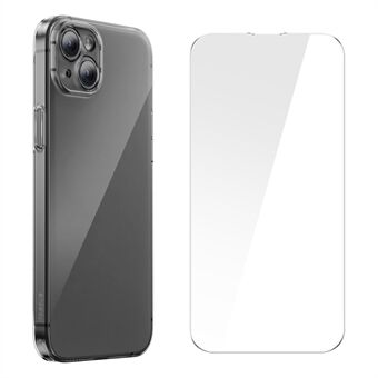 BASEUS Corning-serien For iPhone 14 Gjennomsiktig Corning Glass+TPU Telefondeksel med Herdet Glassfilm