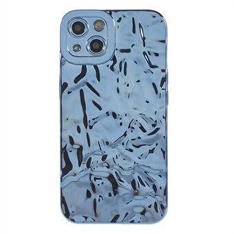 Anti- Scratch telefondeksel for iPhone 14, galvanisering Rynket ujevnt mykt TPU-deksel