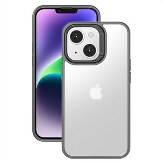 For iPhone 14 Gjennomskinnelig matt bakdeksel PC+TPU Støtsikkert slankt telefondeksel