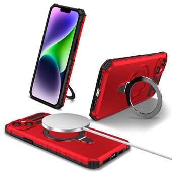 Anti-slipp telefondeksel for iPhone 14 Kickstand-deksel Kompatibel med MagSafe-lader TPU+PC-telefondeksel