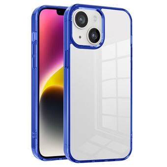 For iPhone 14 Etui Gjennomsiktig PC+TPU Anti-fall Smarttelefondeksel