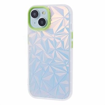 For iPhone 14 TPU+PC Telefonetui Laser Diamanttekstur Anti-fall Deksel