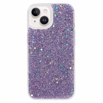 For iPhone 14 Deksel Glitter Myk TPU Smarttelefon-deksel