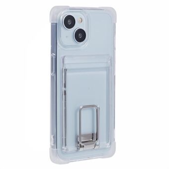 YSM Forsterkede Hjørner Serie for iPhone 14 Etui TPU+Acrylic Kort Holder Telefon Deksel