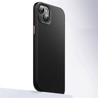 For iPhone 14 Magnetisk Deksel PC + TPU Telefon Deksel Karbonfiber Tekstur