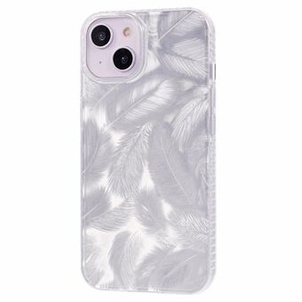 MP-serien For iPhone 14 Deksel TPU+Acrylic Telefondeksel med IMD Fjærmønster