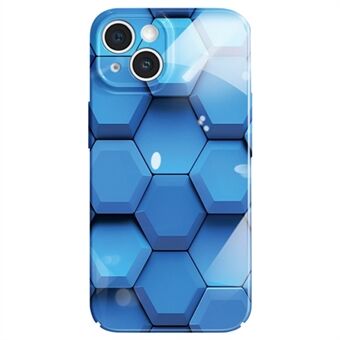 For iPhone 14 PC Deksel Honeycomb Mønster Støtsikker Mobildeksel