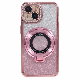 For iPhone 14 Kickstand-etui Gradient Rhinestone Dekor TPU Telefonetui