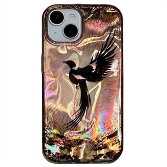 For iPhone 14 Telefondeksel Lasereffekt Mønstertrykk PC+TPU Beskyttende Omslag