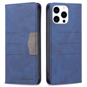 BINFEN COLOR BF Leather Series-1 for iPhone 14 Pro 6,1 tommer støtsikker godt beskyttet skjøting 10-stil Stand Lommebokstil PU-skinn Magnetisk telefonveske Autoabsorbert skall