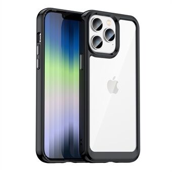 For iPhone 14 Pro 6,1 tommers fire hjørner Anti-fall børste tekstur Anti-fingeravtrykk TPU+akryl Mobiltelefondeksel