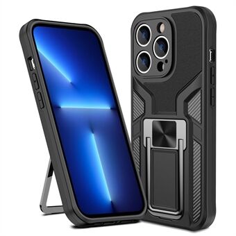 Armor Series for iPhone 14 Pro 6,1 tommers bilfeste Magnetic Attraction PC + TPU Hybrid Cover Kickstand Design Beskyttelsesveske