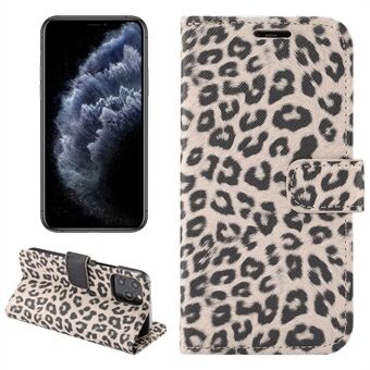 For iPhone 14 Pro 6,1 tommers PU-skinn Leopardmønster Telefon Lommebok Stand Magnetisk lås Fallsikkert deksel