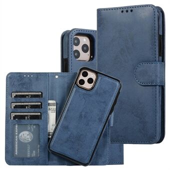 For iPhone 14 Pro 6,1 tommers matt telefonbaksideskall retrostil magnetisk absorpsjon indre TPU-veske+PU-skinndeksellommebok