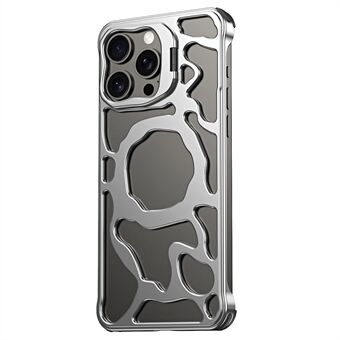 Lykkebringende Sky-serien for iPhone 14 Pro Magnetisk Etui Aluminiumslegering Hul Telefondeksel Linsekickstand