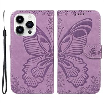 For iPhone 14 Pro Stand Case Butterfly Imprint Leather Wallet Phone Cover
Til iPhone 14 Pro Støtteveske med sommerfuglmønster, i skinn, lommebokstil med plass til telefon