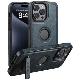 SUTENI G2 For iPhone 14 Pro Magnetisk Etui Vokset Tekstur Stativ Lær+TPU Telefonomslag