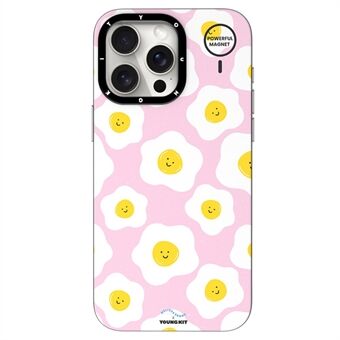 YOUNGKIT Mousse-serien For iPhone 14 Pro-deksel IMD-mønster PC+TPU Magnetisk Telefonveske - MUScx003