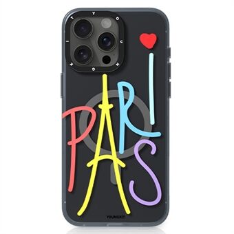 YOUNGKIT Paris Series For iPhone 14 Pro Etui PC+TPU IMD Telefondeksel Kompatibel med MagSafe