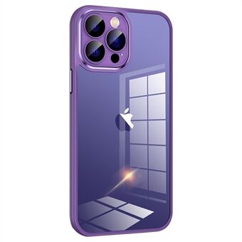 Klart bakdeksel for iPhone 14 Pro, hard PC+TPU Anti- Scratch mobiltelefonskall med anti-skli ramme