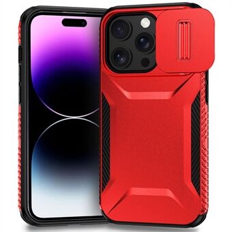 For iPhone 14 Pro Etui TPU+PC Telefondeksel med Skyve Linsebeskyttelse