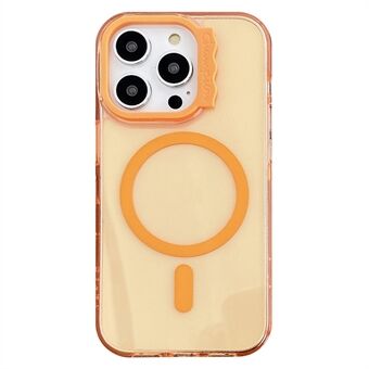 For iPhone 14 Pro Etui Gjennomsiktig Rygg PC+TPU Magnetisk Telefondeksel