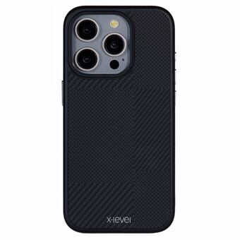 X-LEVEL For iPhone 14 Pro Deksel Hard PC Ripebestandig Telefon Etui Karbon Nano Fiber Tekstur